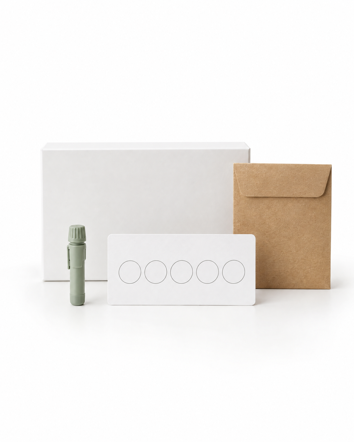 Mucosal Barrier Assessment test kit with collection card and return envelope