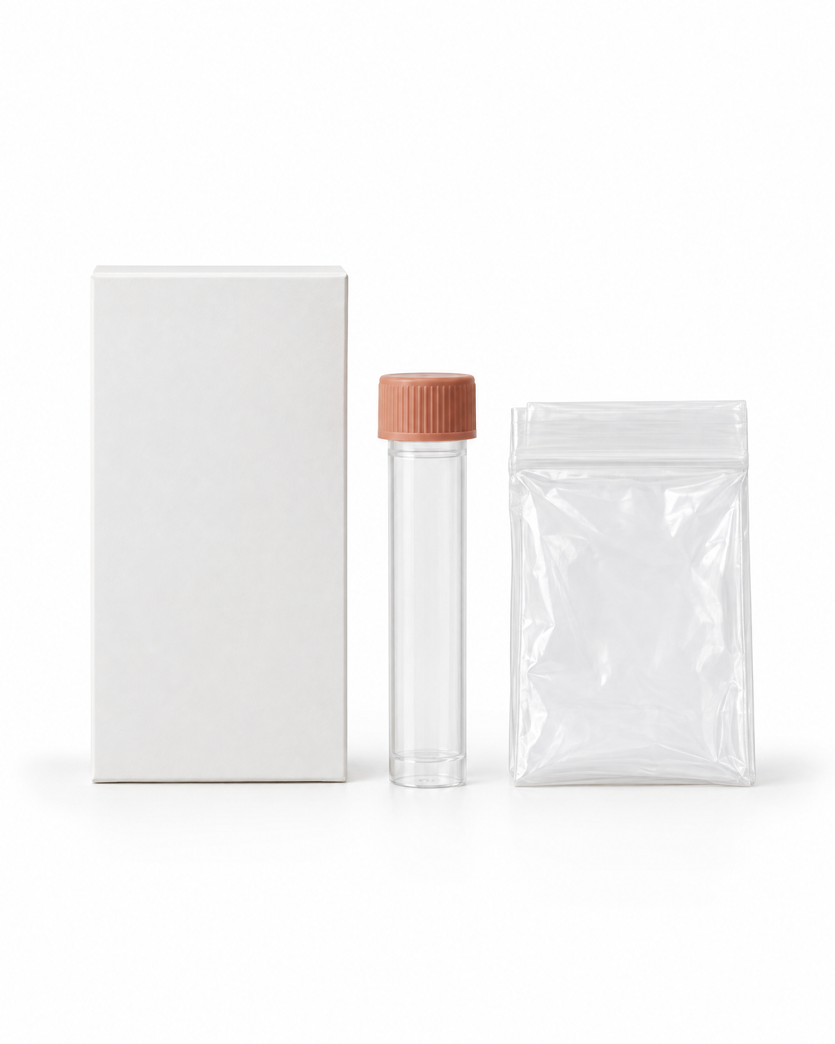 GI MAPS gut health test kit with specimen vial and bag